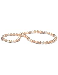 AA+ Quality, 8.0-9.0 mm Multicolor Freshwater Pearl Necklace