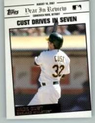 2008 Topps Year in Review #YR130 Jack Cust - Oakland Athletics (Topps Update) (Baseball Cards)