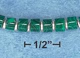 Sterling Silver Beaded and Malachite Necklace by SilverChicks