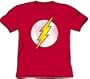 DC Comics Youth Size FLASH LOGO DISTRESSED Kids Red T-shirt
