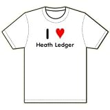 I Heart/Love Heath Ledger T-Shirt, Adult 2XL