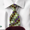 Textured Multi Color Squares Tie