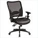 Professional Dual Function Air Grid® Back Managers Chair with Black Mesh Seat, Adjustable Arm