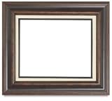 Traditionally Styled Wood Frames - 12 x 16, Brushed Walnut Finish, Gold Leaf Band