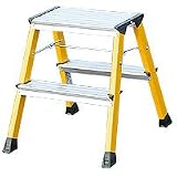 Krause 130037 Klapptritt 2 x 2 Stufen Aluminium, mit Roll-Stop-Automatik