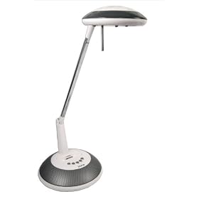 iHome Desk Lamp with Surround Sound Speakers and iPod/mp3 Dock, White