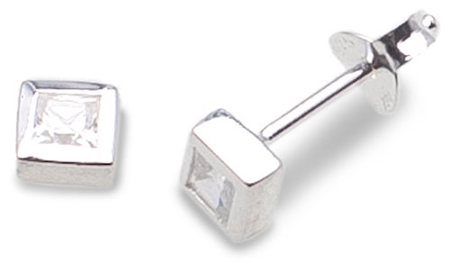 Imagen 1 de Boucles d'Oreilles - ERS-K21092 - Pendientes de mujer de plata con 2 circonitas