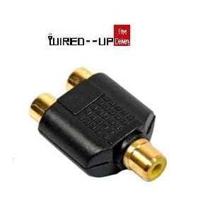 2x RCA Phono Female 1x RCA Phono Female Splitter / Adaptor / Gold plated - cheapest on Amazon and UK - next day dispatch