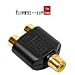 2x RCA Phono Female 1x RCA Phono Female Splitter / Adaptor / Gold plated - cheapest on Amazon and UK - next day dispatch