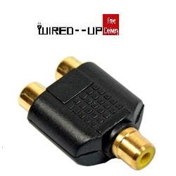 2x RCA Phono Female 1x RCA Phono Female Splitter / Adaptor / Gold plated - cheapest on Amazon and UK - next day dispatch