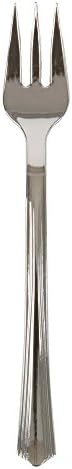 WNA Comet RFPFK4 Reflections Petites 4 1/4" Stainless Steel Look Heavy Weight Plastic Tasting Fork - 400/Case