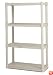 Sterilite 01648501 4-Shelf Shelving Unit, Platinum