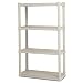 Sterilite 4-Shelf Shelving Unit, Platinum