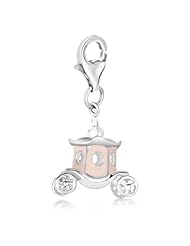 Sterling Silver Carriage Charm with Enamel Finishing