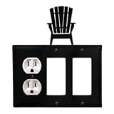 Adirondack Combination Cover - Single Left Outlet With Double Right GFI