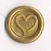 Kitchen & Housewares : 15 Wax Wedding Invitation Envelope Seals - Gold Heart - Free UK Delivery!