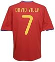 David Villa #7 Spain Youth Home Soccer Jersey with Matching Shorts - Size YXXL - For Youth Age: 12-15 Years Old