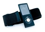 Tuff-Luv Slim&Lite Silicone skin case cover Sportspack for (Ipod Nano 4th Gen 8GB/16GB) - (Black) + Screen protection