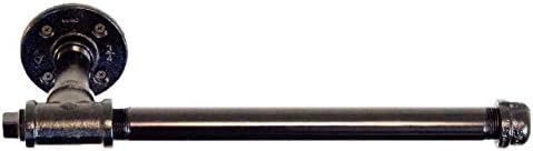 SOLO MTN 3/4 inch Industrial Pipe Paper Towel Holder Wall Mount (black)