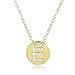 Wrapables Gold Plated Initial Letter Pendant Necklace, Letter E