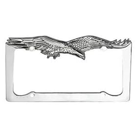 Buy Chrome License Plate Frames Flying Eagle License Plate now!