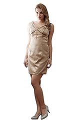 Sexy V-neck Beaded Cocktail Charmeuse Sheath Bandage Dress/Prom Dress/Party Dress 