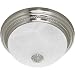 Hunter Fan Fan Ashbury 81001 Bathroom Fan, Brushed Nickel with Beaded Detail and Swirled Marble Glass