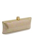 Evening Bag- Gold Leather Swarovski Crystal Clasp