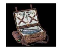 Cilio Picknick-Korb Varese dunkelbraun