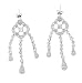 .925 Sterling Silver CZ Chandelier Earrings
