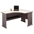 Right L-Bow Desk In Beech Finish By Bush Furniture