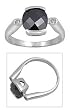 Sterling Silver Black CZ Ring - Heart Cut Out - 11mm x 2mm, Sizes: 5-9 Sterling Silver Black CZ Ring - Heart Cut Out - 11mm x 2mm, Sizes: 5-9