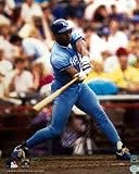 Bo Jackson Autographed Blue Jersey Batting 16 x 20 Photograph (Unframed)