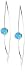 Andrew Hamilton Crawford "Elegant" Tear Drop Sterling Silver Wire Form Australian Opal Accent Earrings