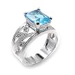Womens Rosette Cubic Zirconia Ring, Size: 5-10
