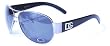 DG Viper - Polarized Silver frame Smoke Lens Aviator Sunglasses