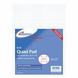 AMP22004 - Quadrille Pad, 8-1/2x11, 20lb, 6 Sq.In. Ruling, White