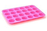 24-Cell HOT PINK Mini Muffin CupCake Silicone mold Pan Tin
