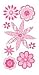 ESSENTIALS LARGE DIMENSIONAL STICKERS-PINK SKETCH
