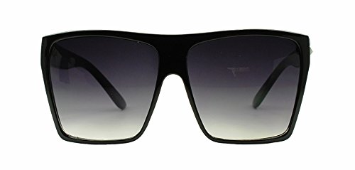 Unisex large oversized square flat top retro sunglasses…