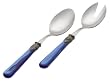 Rosanna Pearlized Blue Napoleon 2-Piece Salad Tong Set