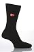 Ladies 1 Pair SockShop Individual Embroidered National Flag - DENMARK - 4-8 Ladies - Black