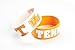 Aminco Silicone Rubber Set, 2-Pack Sports-fan-bracelets, Team Colors, Tennessee Volunteers US
