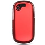 Crystal Hard RED Snap on RUBBBERIZED Faceplate Cover Case for SAMSUNG T669  ....