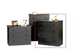 Casual 4 Drawer Chest In Black Finish By Prepac Furniture