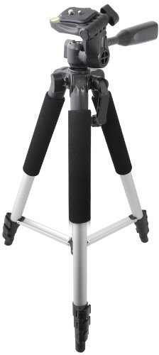 Xit XT57TRSPro Series 57-Inch 4 Section Aluminum Tripod with Quick Release, 3-way Pan Head and Bubble Level. (Silver)