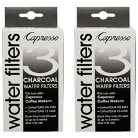 Capresso 4640.93-2PACK Charcoal Water Filter 2 Pack, 6 filters total