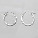 Small Sterling Silver Full Hoop Earrings w/ hinged post, 1/2 long, #9455