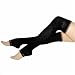 BETSEY JOHNSON BLACK OVER THE KNEE TOELESS SOCKS W/LACE TRIM