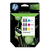 Hewlett-Packard Products - HP 88 Ink Cartridge, Combo Pack, Cyan/Magenta/Yellow - Sold as 1 PK - HP 88 ink cartridge combo pack is designed for use with Hewlett-Packard Officejet K550, K550dtn, K550dtwn, K5400, K5400dn, K5400dtn, K5400tn, L7550, L7580, L7